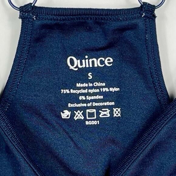 Quince Pumping Nursing Sports Bra Women's Size S Blue Wireless Padded Comfort - Picture 6 of 9